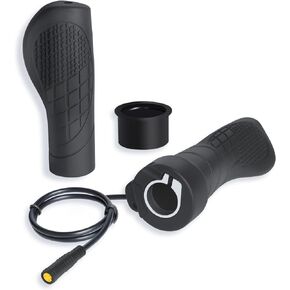 Half-Twist Throttle for Bafang 3 Pin Speed Throttle for BBS01B BBS02B BBSHD Mid Drive Motor eBike Conversion Kits E-Bike Twist Throttle with 17.7 inch Cable