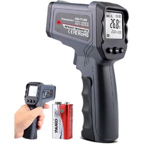 Kaemeasu Digital Infrared Thermometer -58℉-2372℉ (-50℃ to 1300℃) Dual Laser Multipurpose Temperature Gun,High/Low Temperature Alarm Setting,Max/Min/Average KM-IT1300