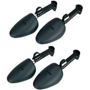 زوجان من البلاستيك بطول قابل للتعديل للنساء، حذاء شجرة الحذاء، حامل الحذاء، منظم الحذاء، حامل الحذاء، دعم عملي محمول للسفر، حذاء رياضي مع ملف زنبركي للتوتر (أسود) in Kuwait