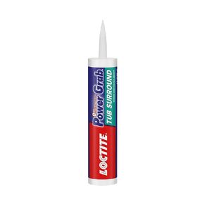 Loctite Power Grab Tub Surround Construction Adhesive, 9 fl oz, 1, Cartridge, White