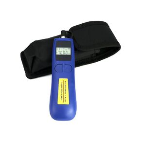 QWORK Optical Power Meter, -70~+10 dBm, with Universal 2.5mm Interface, Fiber Light Meter for Testing 6 Calibration wavelengths,Blue