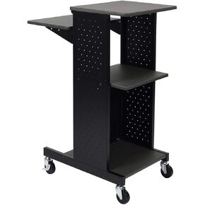 LUXOR PS4000 40" Mobile Presenters Station, with Four Rolling Casters with Two Locking Brakes, for Office and Classroom Presentation Needs