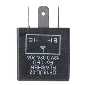 2 Pack LED Flasher Relay CF-13 EP34 3 Pin 12V 0.02A-20A Fix for LED Turn Signal Light Bulbs-2 Pieces