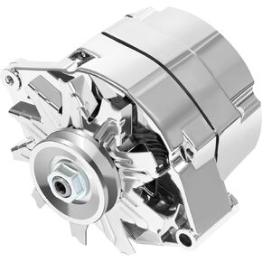 Alternator Chrome 1 Wire Self Exciting Street Rod GM 305 350 BBC SBC, Replaces 240-203-3DC ADR0335-C