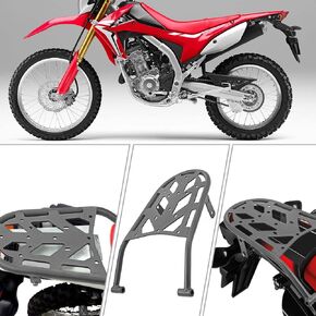 WSays Gloss Black Rear Tail Luggage Storage Rack Carrier Compatible with Honda CRF250L CRF250M 2012-2023