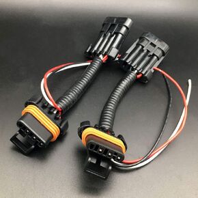 2PCS Compatible with Polaris RZR Tail Light Power Harness Whip Brake Light License Plate 2015-2021