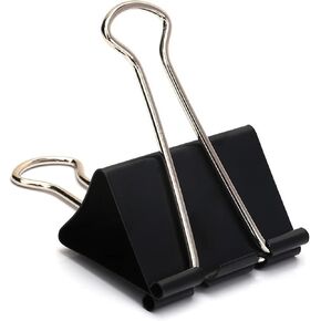 Extra Large Binder Clips 2.4 Inch (24 Pack), Upgrade Giant Paper Clips Big Clips Paper Clamps for Office and Home Supplies, Black