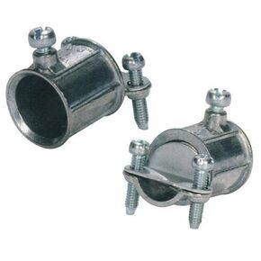 Morris 15411 EMT to BX or NM Cable Combination Set Screw Coupling, Zinc Die Cast, 1/2" Thread Size