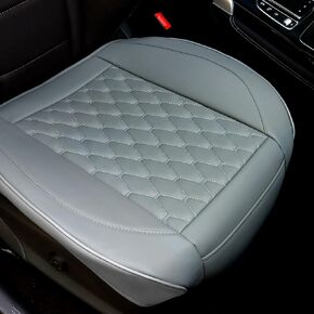 Cusaota 1 Piece Car Seat Covers Protectors for Front Seat Bottoms, Luxury PU Leather Breathable Car Interior Seat Cushion Pad Mat for Auto Supplies (Sedan SUV Truck Jeep Mini Van) (Beige-1PCS)