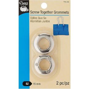 Dritz 714-65 Heavy Duty Screw Together Oval Grommet, 45mm, Nickel