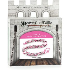 Weave Got Maille 2-Color Byzantine Chain Maille Bracelet Kit, Gold and Silver
