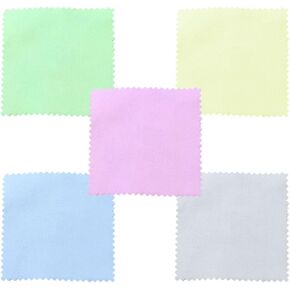 100 PCS Jewelry Cleaning Cloth, Colorful Silver Polishing Cloth Individually Wrapped Soft Silver Gold Jewelry Cleaner Small Jewelry Polishing Cloth