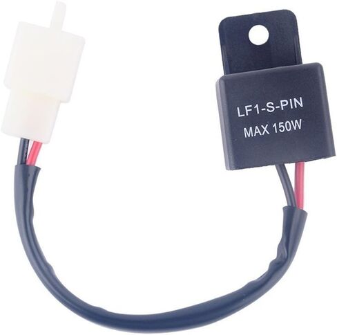 Yosoo 2-Pin 12V Electronic LED Flasher Relay, Turn Light Flasher Relay FIX Auto Motorcycle LED Turn Signal Bulbs Flasher Relay Turn Signal Rate Control Blink Relais in Saudi Arabia