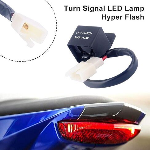 Yosoo 2-Pin 12V Electronic LED Flasher Relay, Turn Light Flasher Relay FIX Auto Motorcycle LED Turn Signal Bulbs Flasher Relay Turn Signal Rate Control Blink Relais in Saudi Arabia