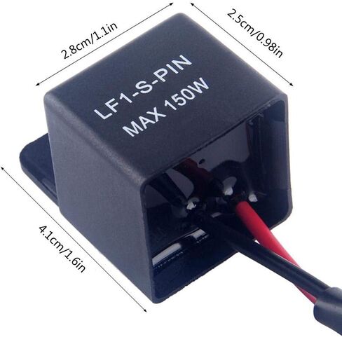 Yosoo 2-Pin 12V Electronic LED Flasher Relay, Turn Light Flasher Relay FIX Auto Motorcycle LED Turn Signal Bulbs Flasher Relay Turn Signal Rate Control Blink Relais in Saudi Arabia