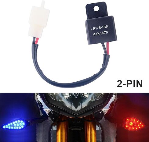 Yosoo 2-Pin 12V Electronic LED Flasher Relay, Turn Light Flasher Relay FIX Auto Motorcycle LED Turn Signal Bulbs Flasher Relay Turn Signal Rate Control Blink Relais in Saudi Arabia