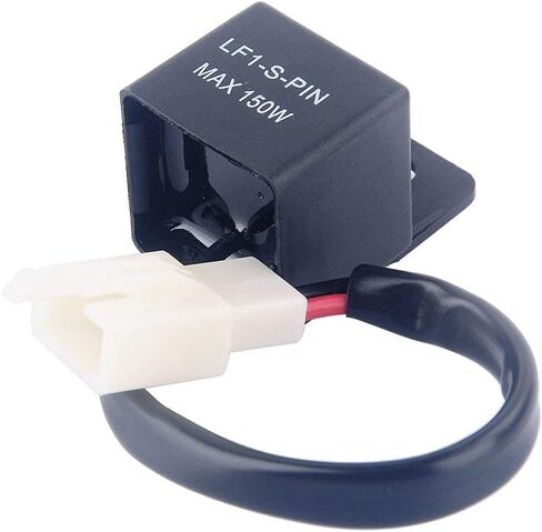 Yosoo 2-Pin 12V Electronic LED Flasher Relay, Turn Light Flasher Relay FIX Auto Motorcycle LED Turn Signal Bulbs Flasher Relay Turn Signal Rate Control Blink Relais in Saudi Arabia