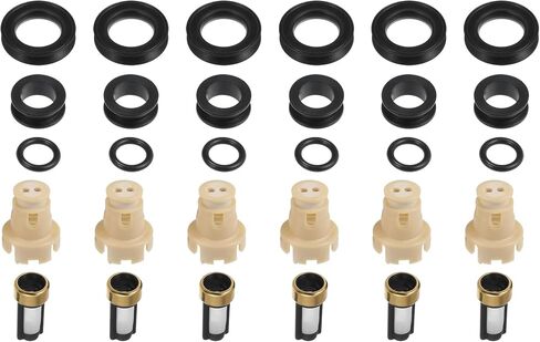Fuel Injector O Rings Seals with Micro Filters Fuel Injector Repair Kit for Toyota Tacoma 1999-2004 for Toyota 4Runner Tundra Rubber Black (Set of 6) in Saudi Arabia