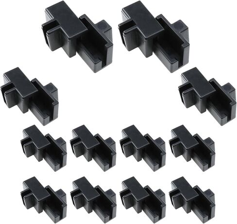 Wantane-ملف خزانة القضبان كليب معلقة ملف السكك الحديدية كليب ملف القضبان معلقة ملف السكك الحديدية كليب ملف أسود مشبك السكك الحديدية البلاستيكية إبقاء المجلدات نظيفة ومنظمة-16 قطعة in Kuwait