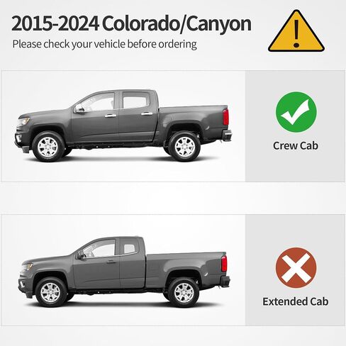OEDRO Running Boards Compatible with 2015-2024 Chevy Colorado/GMC Canyon Crew Cab, Textured Black Side Step Rails Nerf Bars in Saudi Arabia