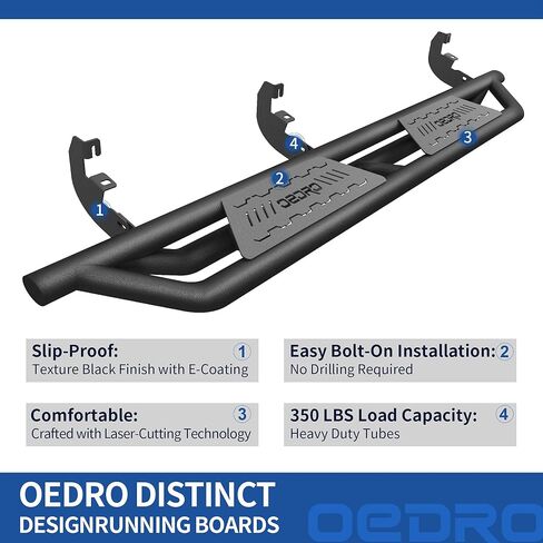 OEDRO Running Boards Compatible with 2015-2024 Chevy Colorado/GMC Canyon Crew Cab, Textured Black Side Step Rails Nerf Bars in Saudi Arabia
