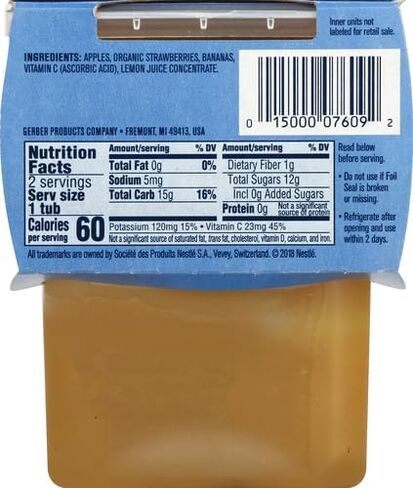 Gerber Baby Food, Banana Apple Pear, 4 Oz, 2 Ct in Saudi Arabia