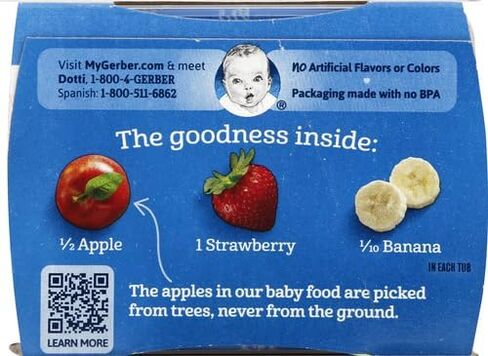 Gerber Baby Food, Banana Apple Pear, 4 Oz, 2 Ct in Saudi Arabia