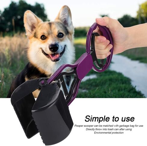 Pets Pooper Scooper, Lightweight Durable Environment Simple to Use Dog Faece Picker for Pet for Take Faeces(Purple) in Kuwait