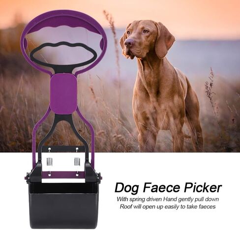 Pets Pooper Scooper, Lightweight Durable Environment Simple to Use Dog Faece Picker for Pet for Take Faeces(Purple) in Kuwait