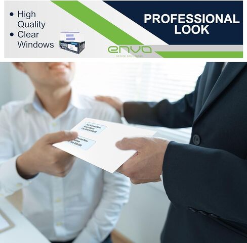 Envelopes #10, Window Envelopes, Double Window Envelopes Self Seal #10, Double Window Security Envelopes, Business Envelopes Self Seal #10 (500 Pack) in Kuwait