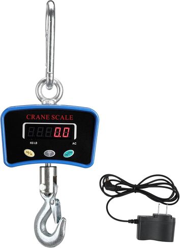 مقياس الرافعة الرقمي 1000 رطل/500 كجم مقياس معلق رقمي للرافعة الصناعية الثقيلة للمزرعة والمصنع والبناء والصيد (أزرق) in Kuwait