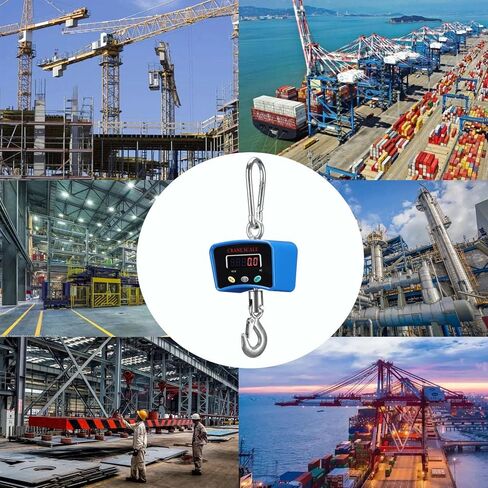 مقياس الرافعة الرقمي 1000 رطل/500 كجم مقياس معلق رقمي للرافعة الصناعية الثقيلة للمزرعة والمصنع والبناء والصيد (أزرق) in Kuwait