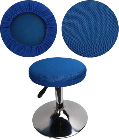 Bar Stool Covers Round 12-16 Inch/30-40cm, Luxurious Fabric Stretchable Wrinkle Resistant Washable Dustproof (1, Black) in Saudi Arabia