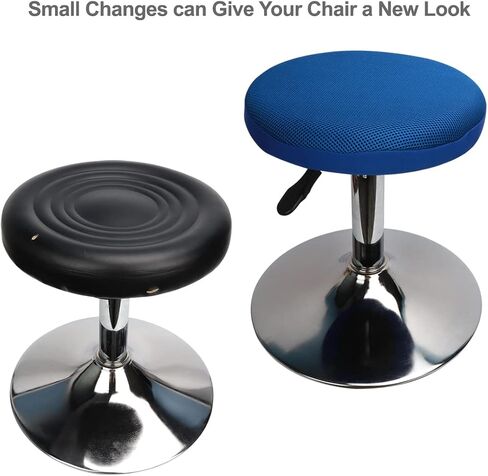 Bar Stool Covers Round 12-16 Inch/30-40cm, Luxurious Fabric Stretchable Wrinkle Resistant Washable Dustproof (1, Black) in Saudi Arabia