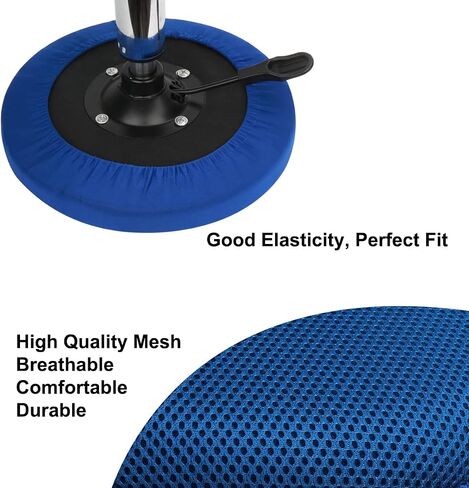 Bar Stool Covers Round 12-16 Inch/30-40cm, Luxurious Fabric Stretchable Wrinkle Resistant Washable Dustproof (1, Black) in Saudi Arabia