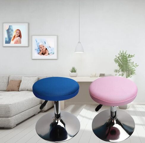 Bar Stool Covers Round 12-16 Inch/30-40cm, Luxurious Fabric Stretchable Wrinkle Resistant Washable Dustproof (1, Black) in Saudi Arabia
