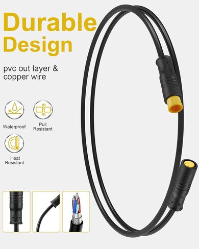 كابل تمديد Zacro Ebike 2Pin/3Pin/4Pin/5Pin/6Pin مقاوم للماء أنثى إلى ذكر، سلك الدراجة الكهربائية مناسب لمجموعة تحويل الدراجات، العرض/الفرامل/الخانق/مستشعر التحول/محرك المحور/أجزاء الدراجة الخفيفة in Kuwait