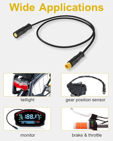 كابل تمديد Zacro Ebike 2Pin/3Pin/4Pin/5Pin/6Pin مقاوم للماء أنثى إلى ذكر، سلك الدراجة الكهربائية مناسب لمجموعة تحويل الدراجات، العرض/الفرامل/الخانق/مستشعر التحول/محرك المحور/أجزاء الدراجة الخفيفة in Kuwait