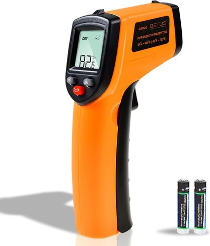 مقياس حرارة بيتوس بالأشعة تحت الحمراء، نطاق مسدس درجة الحرارة غير المتصل -58 درجة فهرنهايت ~ 1022 درجة فهرنهايت، -50 درجة مئوية ~ 550 درجة مئوية، مقبض ليزر رقمي للمطبخ والفرن وقياس سطح الشواء، وليس للبشر in Kuwait