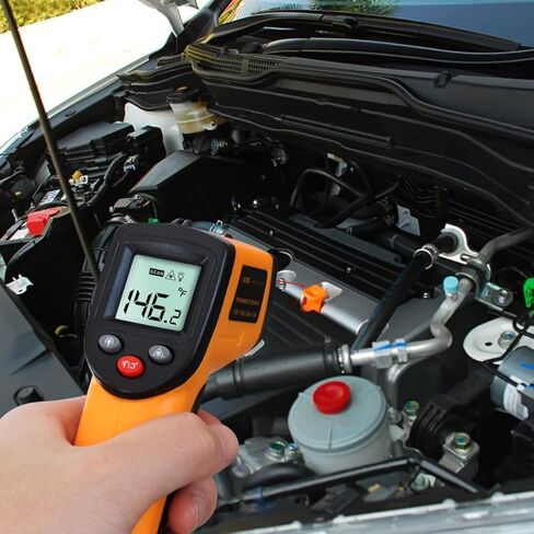 مقياس حرارة بيتوس بالأشعة تحت الحمراء، نطاق مسدس درجة الحرارة غير المتصل -58 درجة فهرنهايت ~ 1022 درجة فهرنهايت، -50 درجة مئوية ~ 550 درجة مئوية، مقبض ليزر رقمي للمطبخ والفرن وقياس سطح الشواء، وليس للبشر in Kuwait