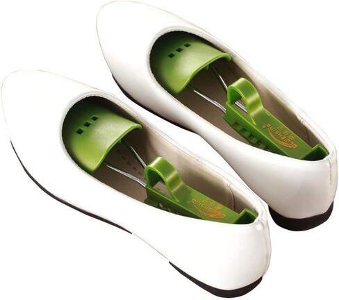 زوجان من البلاستيك بطول قابل للتعديل للنساء، حذاء شجرة الحذاء، حامل الحذاء، منظم الحذاء، حامل الحذاء، دعم عملي محمول للسفر، حذاء رياضي مع ملف زنبركي للتوتر (أسود) in Kuwait