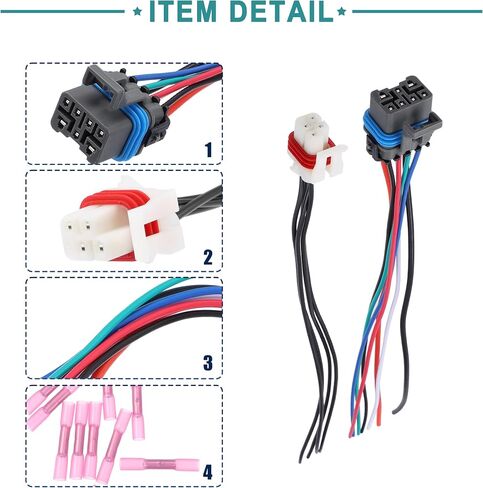 ACROPIX 7-Pin and 4-Pin Wire Leads Neutral Switch Connector Fit for 4L60E 4L80E 4L65E - Pack of 2 in Saudi Arabia