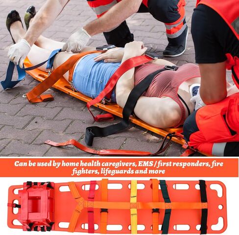 نقالة محمولة للعمود الفقري مع أشرطة اللوحة الخلفية 72.75 × 17.75 × 2.5 بوصة نقالة اللوحة الخلفية للسرير وحقيبة الصدمات وحقيبة اللوحة الخلفية لتثبيت نقل المرضى والإنقاذ في حالات الطوارئ in Saudi Arabia