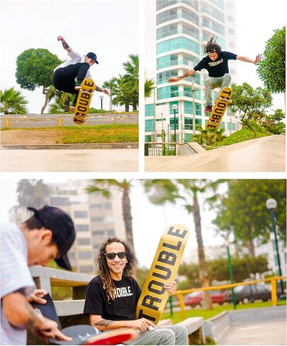 شاحنة تزلج مجوفة من Trouble Trucks - شماعة 134 ملم، محور 8.00 بوصة - أسود/أسود - مجموعة من 2 (T13) in Kuwait