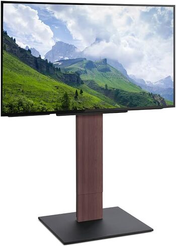 V5 نوع عالي | حامل تلفزيون عالمي محمول متدحرج ياباني قائم بذاته مقاس 32-80 بوصة مع عجلات مخفية | الساتان الأسود in Kuwait