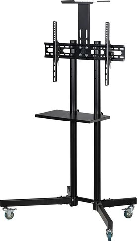 Mobile TV Stand Rolling TV Cart for 32-65 Inch LCD LED 4K Flat Curved TV-Height Adjustable Rolling TV Stand Can Support 150 lbs-Trolley Floor Stand with Tray, Maximum VESA 600x400mm. in Saudi Arabia
