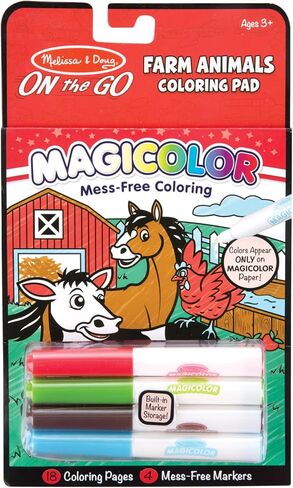 Melissa & Doug On the Go Magicolor Coloring Pad: Farm Animals - 18 Pages, 4 Markers in Saudi Arabia