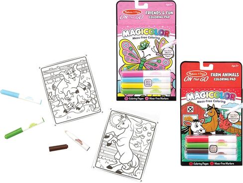 Melissa & Doug On the Go Magicolor Coloring Pad: Farm Animals - 18 Pages, 4 Markers in Saudi Arabia