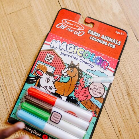 Melissa & Doug On the Go Magicolor Coloring Pad: Farm Animals - 18 Pages, 4 Markers in Saudi Arabia