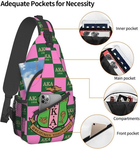 Sorority Gifts Sling Bag Crossbody Travel Hiking Chest Backpack Shoulder Daypack For Women in Saudi Arabia